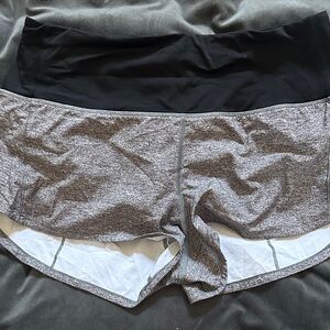 lululemon athletica Black and Gray Athletic Shorts